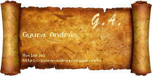 Gyura András névjegykártya
